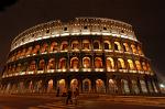 the Colosseum at night