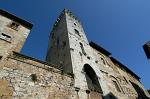 a tower from street level