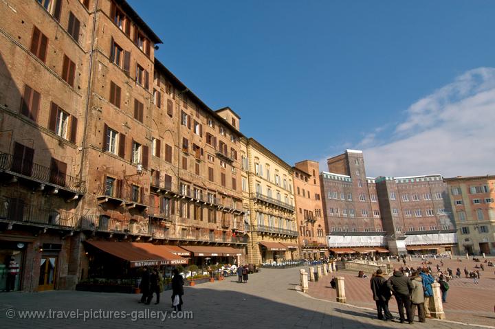 the Piazza del Campo, scene of the Palio, horse race