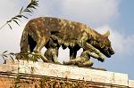 a statue of the she-wolf, symbol of Rome