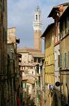medieval streets in the old town, Torre del Mangia