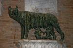 Remus and Romulus with rhe she-wolf, symbol of Rome