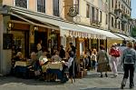 enjoying Italian cuisine