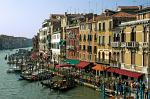 houses along the Canal Grande from Rialto Bridge