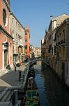 along a quiet canal