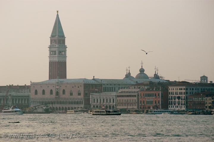 Doge Palace and Campanile at dusk