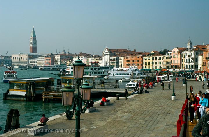 along the waterfront