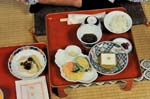 a tasteful vegetarian meal at a lodge