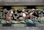 hear no evil, speak no evil, see no evil, the three monkeys at the Toshugu Shrine