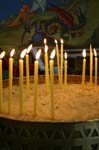 burning candles at St George church, Madaba