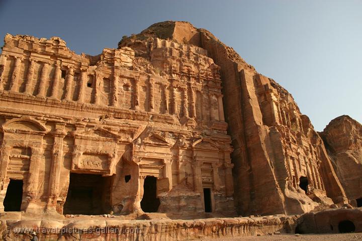 Pictures of Jordan - Petra - the Royal tombs of the Nabatean Kings