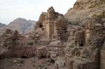 tombs hewn out of the rock face