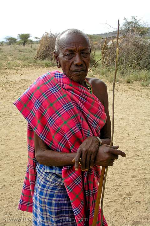 Masai man, tradtional outfit, Samburu N.P.