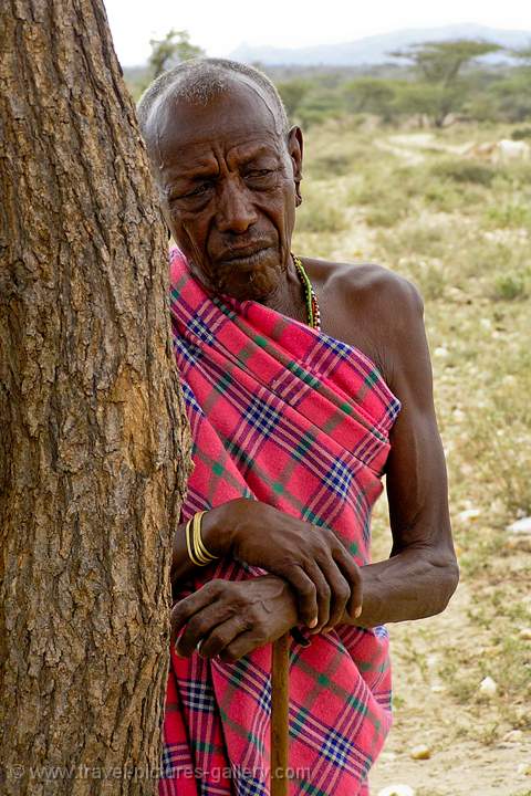 elderly Masai man, Samburu N.P.