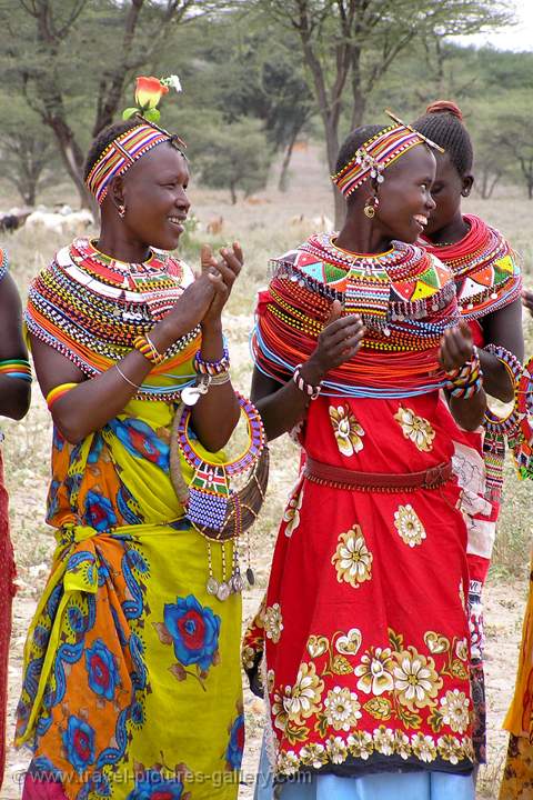 Masai women, traditional dress, Samburu N.P