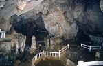 limestone formations in Tham Jang cave