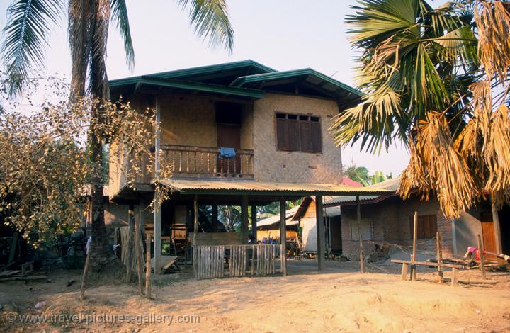 tradtional wooden stilt house