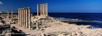 Sabratha, columns at the Mediterranean