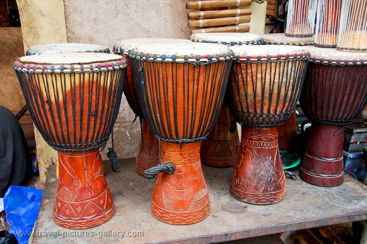 Pictures of Mali - Bamako-0027 - Djembe, the traditional West African