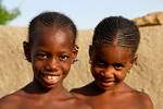 two girls in the Peul (Fulani) village of Senosa