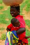 a woman and her baby child 