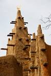 adobe mud brick architecture, village mosque of Songo
