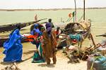 disembarking for market day at Danga