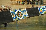 geometric decorations on a boat