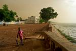 evening sky along the Niger River