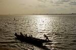 a pinasse crossing the broad Niger