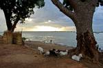 evening sky along the Niger River