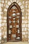 decorated door at the Sidi Yahiya Medressa