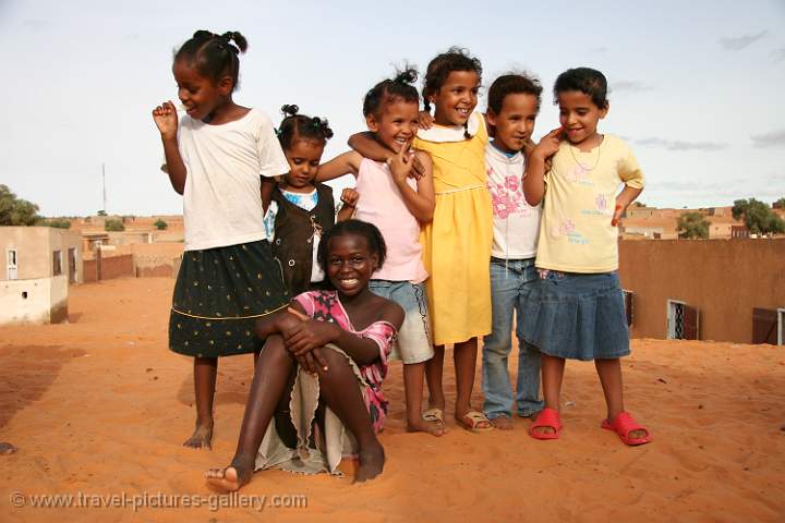 village kids posing