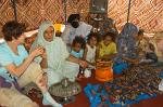 drinking tea with a Bedouin family