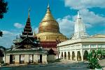the Shwezigon Pagoda enshrines a bone and tooth of the Buddha