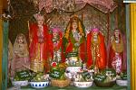 images depicting Nats, spirits, at the Popa Taungkalat Shrine