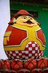 a funny Nat statue, spirit, at the Popa Taungkalat Shrine