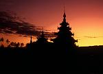 pagoda at sunset, Nyaungshwe