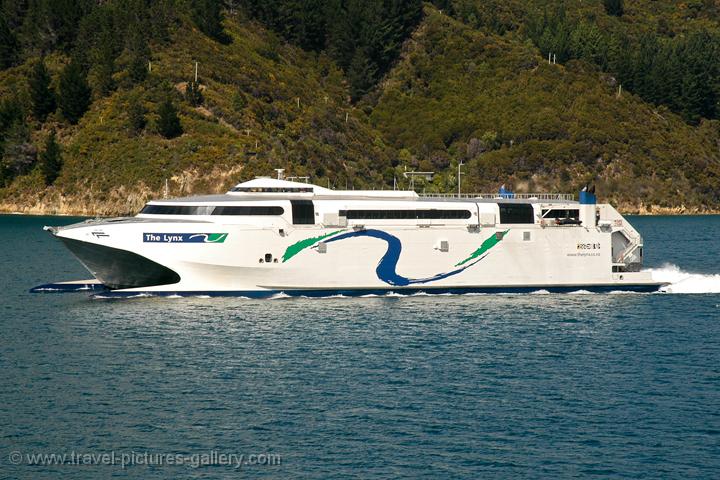 the Lynx, the fast ferry from North to South Island