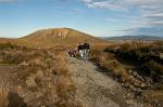 trekkers on the easy first part, Tongariro Crossing