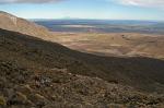 the track leads over fields of lava, Tongariro Crossing