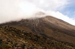 Mt Ngauruhoe in the clouds, Tongariro Crossing