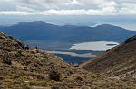 descend, Lake Rotoaira and Lake Taupo in the distance