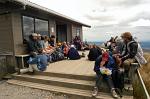 having a break at the Ketetahi hut