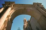 archway with the town Cathedral