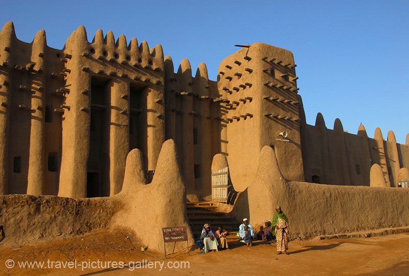 Mali - Djenné - the Grande Mosque, Grand Mosque, adobe, mud brick architecture