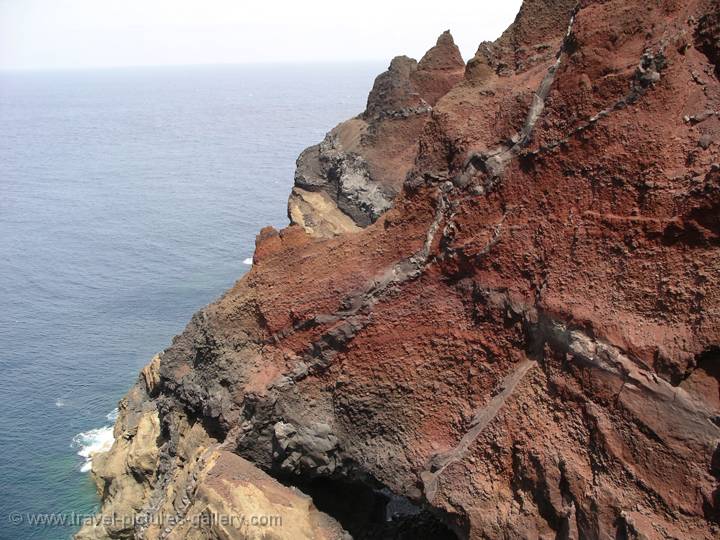 volcanic coast, Capelinhos Peninsula, Faial