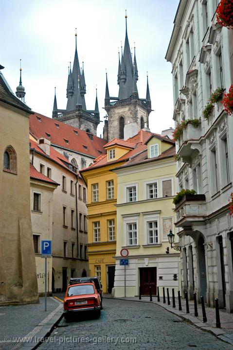 the towers of the Church of Our Lady before Tyn