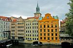 houses on the Moldova River, (Moldau, Vltava)