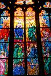 stained glass window at the St Vitus Cathedral